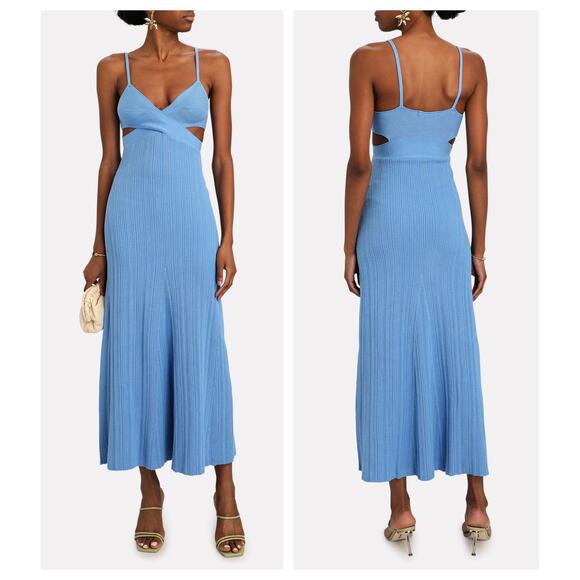 NWT ANNA QUAN Sabrina Cut-Out Rib Knit Midi Dress Size US/8 - Picture 4 of 13